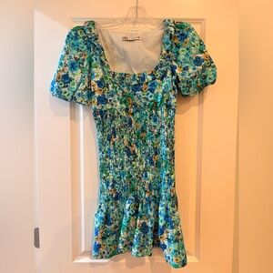 Zara Light Blue spring flowered dress